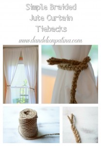 simple braided jute tieback