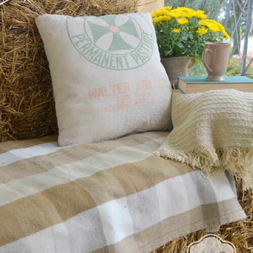 Rustic Hay Bale Lounger