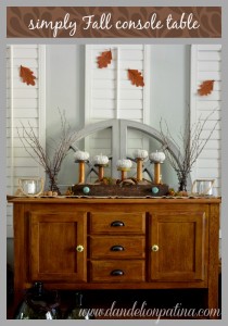 simply Fall console table by dandelion patina