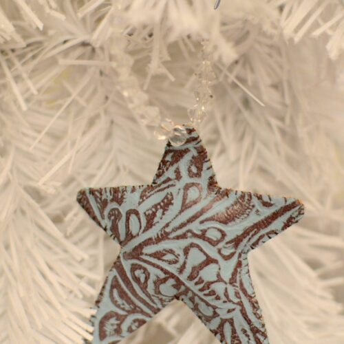 Leather Star Ornament