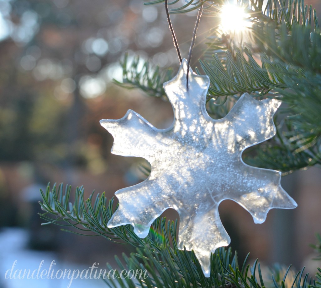 snowflake ice ornament