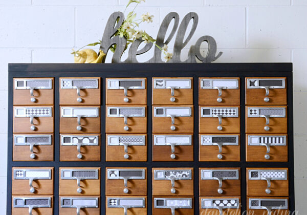 black and white card catalog