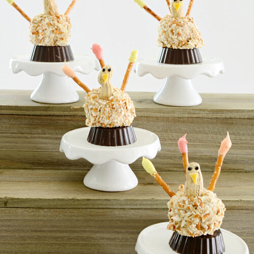 OREO Cookie Ball Pretzel Turkeys