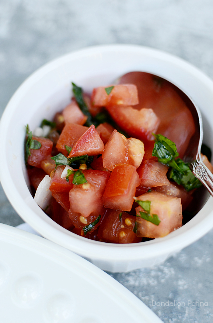 Garden fresh bruschetta