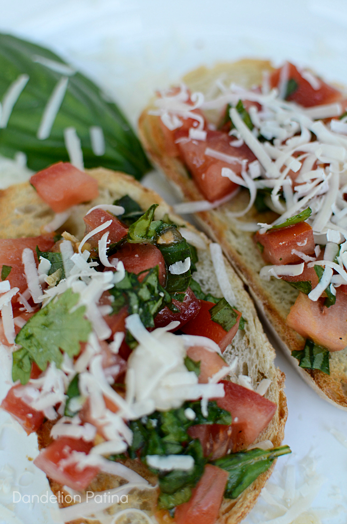 Garden fresh bruschetta